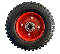 Rueda Maciza de Carretilla de Goma con llanta metálica, Rueda de Repuesto a Prueba de pinchazos, impinchable, Obras, jardinería, 200 mm