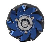 Rueda Mecanum de 4 pulgadas, rodillos de goma de aluminio TPU izquierdo, movimiento omnidireccional, accesorios para robots industriales, rodamiento de carga resistente