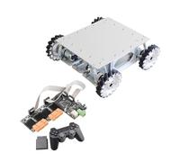 rueda mecanum Kit de chasis de coche robot con rueda Mecanum y absorción de impactos de 60 kg con 4 motores de engranajes planetarios for Ardo STM32 RaPi(With control)