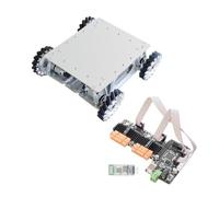 rueda mecanum Kit de chasis de coche robot con rueda Mecanum y absorción de impactos de 60 kg con 4 motores de engranajes planetarios for Ardo STM32 RaPi(With BT control)