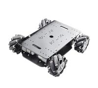 rueda mecanum Kit de chasis de coche robot Mecanum con rueda doble y carga de 15 kg, con 4 motores codificadores de 12 V for Ardo RaPi DIY STEM