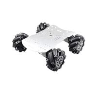 rueda mecanum Kit de chasis de coche robot Mecanum con ruedas de 96 mm y tracción en las cuatro ruedas, carga de 15 kg y motor codificador de 12 V CC for proyecto Ardo RpPi DIY.(Black car kit)