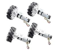 rueda mecanum Kit de coche robot con ruedas Mecanum de 60 kg de carga y motor codificador de 24 V CC, proyecto ROS, Ardo STM32, RaspPi, bricolaje.