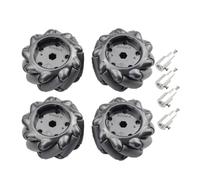 rueda mecanum Rueda Omni Mecanum de 60/80/96 mm con bujes TT de 4/6 mm y carga de 5/10/15 kg for Ardo RpPi, piezas de juguete for chasis de coche robot STEM DIY(60MM D6mm)