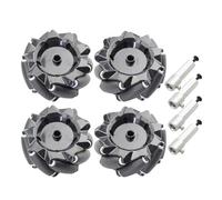 rueda mecanum Rueda Omni Mecanum de 60/80/96 mm con bujes TT de 4/6 mm y carga de 5/10/15 kg for Ardo RpPi, piezas de juguete for chasis de coche robot STEM DIY(96MM D4mm)