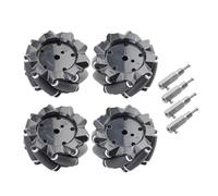 rueda mecanum Rueda Omni Mecanum de 60/80/96 mm con bujes TT de 4/6 mm y carga de 5/10/15 kg for Ardo RpPi, piezas de juguete for chasis de coche robot STEM DIY(80MM D4mm)