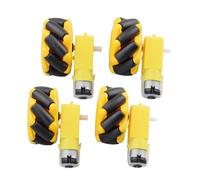 rueda mecanum Rueda Omni Mecanum de 60 mm + Motor TT + Soporte de motor TT for Ardo, proyecto de bricolaje, vástago RPi, piezas de juguete RC