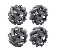 rueda mecanum Rueda Omni Mecanum de 97 mm y 20 kg de carga con acoplamientos de 4/6 mm for potencia Ardo RPi DIY(With 4mm couplings)