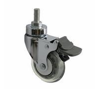 Rueda Médica Giratoria Rueda de Poliuretano Rodaja para Carro Rueda Bloqueable con Soporte de Hierro y Rodamientos 360 Grados para Movilidad sin, 3IN-A, size to 1