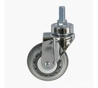 Rueda Médica Giratoria Rueda de Poliuretano Rodaja para Carro Rueda Bloqueable con Soporte de Hierro y Rodamientos 360 Grados para Movilidad sin, 3IN, size to 2