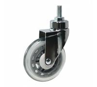 Rueda Médica Giratoria Rueda Rodillo Soporte Resistente Freno Instalación Rosca Métrica Movilidad Suave Silenciosa Adecuada para Carros Médicos de, 4IN, size to 4