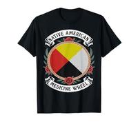 Rueda Medicinal Cuatro direcciones símbolo Nativo Americano Camiseta