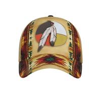 Rueda Medicinal De Plumas Nativas De Los Indígenas De América Mujer Hombre Sombrero-Papá Moda Aire Libre Gorra Ajustable Protección Solar Gorras para Hip Hop Caza Pesca