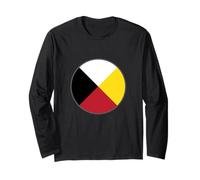 Rueda Medicinal diseño símbolo Nativo Americano Logotipo Espiritual Manga Larga