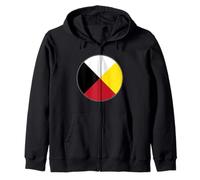 Rueda Medicinal diseño símbolo Nativo Americano Logotipo Espiritual Sudadera con Capucha