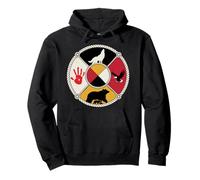 Rueda Medicinal Espíritu Sagrado Animal MMIW Conciencia Sudadera con Capucha