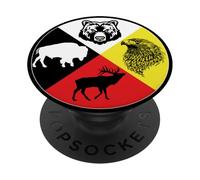 Rueda medicinal indio nativo americano PopSockets PopGrip Adhesivo