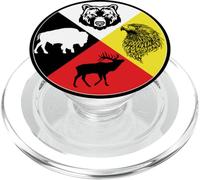 Rueda medicinal indio nativo americano PopSockets PopGrip para MagSafe
