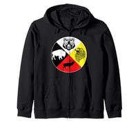 Rueda medicinal indio nativo americano Sudadera con Capucha