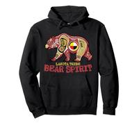 Rueda Medicinal Nativo Americano Lakota Bear Spirit Sudadera con Capucha