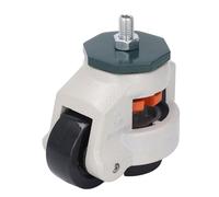 Rueda Niveladora con Vástago Nivelador, Ruedas Niveladoras de Alta Resistencia, Ajustable, Varilla Roscada M12, Rueda Giratoria para Banco de Trabajo con Rueda de 62 Mm y