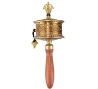 Rueda Oración Tíbet De Mano, Rueda Oración Budista Tibetana, 50.000 Veces, 6 Caracteres, Fundición Cobre, Pintura, Desmontable, Para Orar, Bendecir, Meditar, Curar