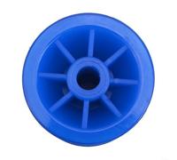 Rueda oscilante acanalada para remolques, yates y barcos, construcción de plástico (azul)