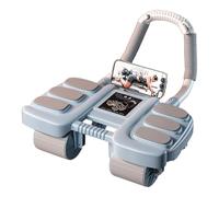 Rueda para abdominales - Entrenador de rebote automático, estabilidad de 4 ruedas, equipo de entrenamiento de fuerza central, herramienta de ejercicio abdominal con diseño antideslizante para gimnasio