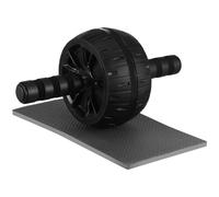 Rueda para Abdominales Negra con Estructura de Acero Pp-ter | Almohadilla para Rodillas Incluida, Espuma de Apoyo, Entrenamiento de Core y Uso Versátil en Casa