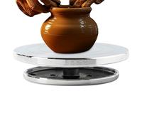 Rueda Para Decoración Cerámica | Plato Giratorio Metálico Para Acabado Y Banda De Cerámica - Herramienta Multifuncional Antideslizante para Elaboración de Manualidades Escultóricas en Estudio, Aula u