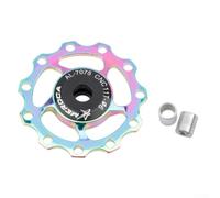 Rueda para desviador trasero 13T de acero rodamiento MTB bicicleta de | Tamaño 11T, 41 mm de diámetro, aleación de aluminio, rodamiento sellado, barril liso