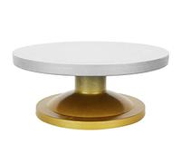 Rueda para esculpir con 3 platos giratorios de construcción de metal resistente de diferentes tamaños para suministros de cerámica de cerámica de escultura DIY(33 * 12cm)