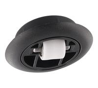 WAGNER 01709401 - Rueda giratoria para taladro (diámetro: 15 mm, duro, rodamiento de bolas y rodamientos, carcasa de plástico negro, diámetro de 55/40 x 11/8 mm, pasador de metal, capacidad de carga