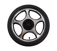 Rueda para silla de ruedas eléctrica, orificio recto con chavetero, cubo de acero de aleación, rueda giratoria inflable de 16 pulgadas de diámetro exterior