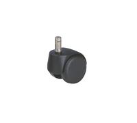Rueda para sillas, Ø de rueda 50 mm, UE 5 unid. Proroll, con perno insertable con aro de sujeción, negra