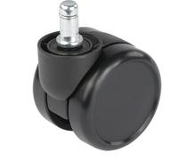 Rueda para sillas, Ø de rueda 65 mm, UE 5 unid. Proroll, perno insertable con aro de sujeción, en negro