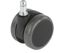 Rueda para sillas, Ø de rueda 65 mm, UE 5 unid. Proroll, perno insertable con aro de sujeción, en negro