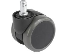 Rueda para sillas, Ø de rueda 65 mm, UE 5 unid. Proroll, perno insertable con aro de sujeción, en negro