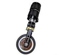 Rueda plegable para tija de sillín de bicicleta, rodillo de entrenamiento auxiliar de aleación de aluminio para postes de asiento redondos de 28,6 a 32 mm, kit de rueda de empuje fácil de instalar