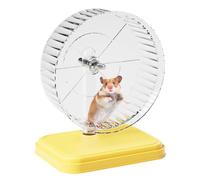 Rueda silenciosa para hámster - Spinner de ejercicio para animales pequeños de 6.69 pulgadas, dispositivo de actividad de carreras de silencio de PP, estructura de rotación de doble rodamiento con
