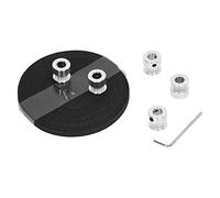 Rueda sincrónica 20T 8 mm ID de aluminio Polea de aleación de aluminio Kit de correa de sincronización de 5 m con llave para la impresora 3D CNC Transmisión estable Material