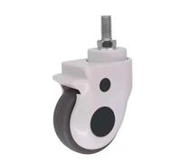 Rueda TPR de tornillo M12 de 1 pieza/4 pulgadas, rueda universal for equipo médico, rueda de belleza for camilla(No brake wheel)