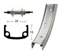 Rueda TR.20x1.75 WINORA 36 AG.Eje Macizo 135 PL.MA