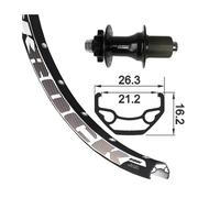 Rueda Trasera 26 21Mm 32H Rodi Black Rock Disco 6-Holes Pp12X142Mm 8-10V Negro