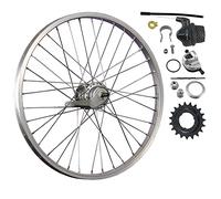 Rueda Trasera de 20 Pulgadas, llanta de Aluminio, Cambio de buje Shimano Nexus Inter-3, Freno contrapedal - Plata