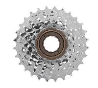 Rueda trasera de bicicleta cromada, accesorio de repuesto para volante de bicicleta de montaña, buje trasero resistente al desgaste chapado en níquel con 5 opciones de veloci (6 velocidades - cromo)