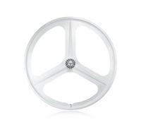 Rueda Trasera De Bicicleta De Engranaje Fijo 700C con Engranaje Fijo De 17T Freno En V Eje Sólido De 120mm 3 Radios Llantas De Bicicleta Integradas De Magnesio una Sola Velocidad