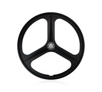 Rueda Trasera De Bicicleta De Engranaje Fijo 700C con Engranaje Fijo De 17T Freno En V Eje Sólido De 120mm 3 Radios Llantas De Bicicleta Integradas De Magnesio una Sola Velocidad