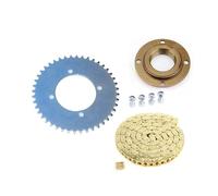 Rueda Trasera de Scooter eléctrico de 54 mm x 4 Pernos, piñón, Cadena de transmisión y Adaptador de Rueda Libre for T8F 54T, Pocket Pit Dirt Bike(44T Set 03)