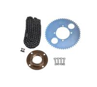 Rueda Trasera de Scooter eléctrico de 54 mm x 4 Pernos, piñón, Cadena de transmisión y Adaptador de Rueda Libre for T8F 54T, Pocket Pit Dirt Bike(54T Set 02)
